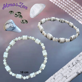 BRACELETS 18 cm en PIERRE de LUNE et HOWLITE faits main - Atmos-Zen