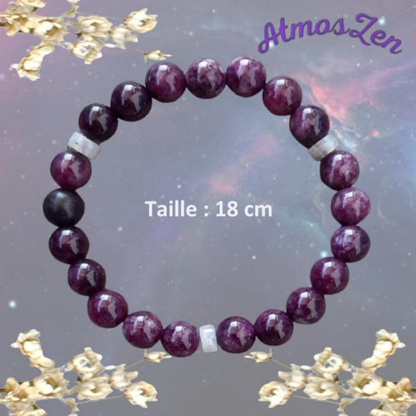 BRACELET 18 cm CHAKRA COURONNE fait main - Atmos-Zen