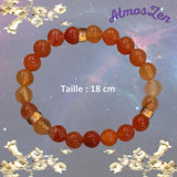 BRACELET 18 cm Perles Cornaline fait main - Atmos-Zen