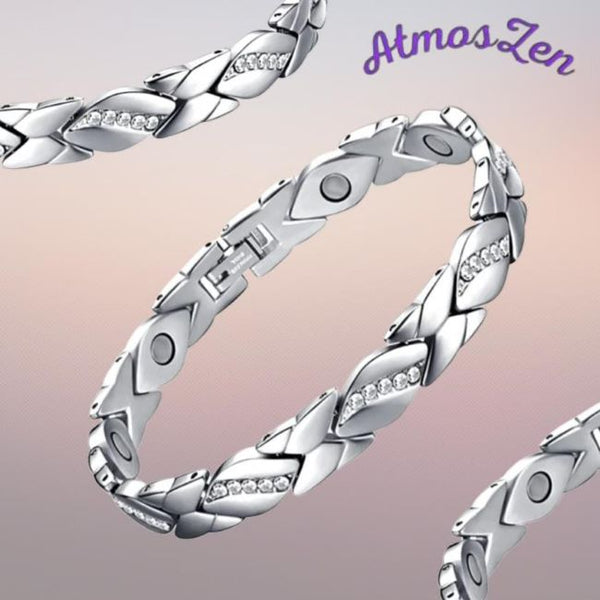 BRACELET à ENERGIE MAGNETIQUE Argenté - Atmos-Zen