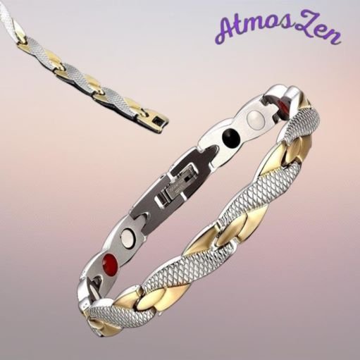 BRACELET à ENERGIE MAGNETIQUE Bi Couleur - Atmos-Zen