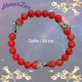 BRACELET Dragon 20 cm Jaspe Rouge fait main - Atmos-Zen