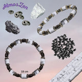 BRACELET / COLLIER en HOWLITE et HEMATITE faits main - Atmos-Zen