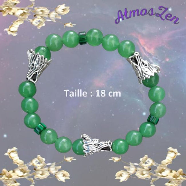 BRACELETS et COLLIER CHAKRA COEUR faits main - Véritables Perles Aventurine - Atmos-Zen