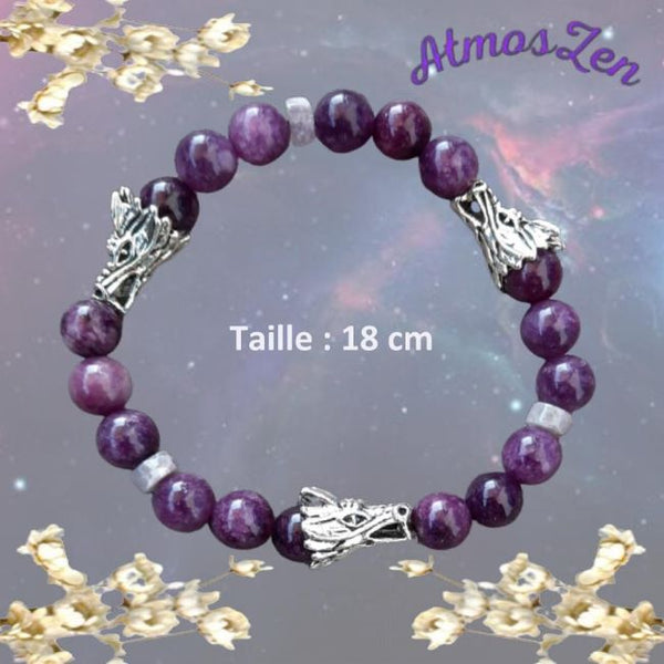 BRACELETS et COLLIER CHAKRA COURONNE faits main - Véritables Perles Améthyste - Atmos-Zen