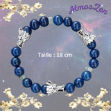 BRACELETS et COLLIER CHAKRA FRONTAL faits main - Véritables Perles Lapis-Lazuli - Atmos-Zen