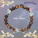 BRACELETS et COLLIER CHAKRA PLEXUS SOLAIRE faits main - Véritables Perles Œil de Tigre - Atmos-Zen