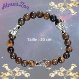 BRACELETS et COLLIER CHAKRA PLEXUS SOLAIRE faits main - Véritables Perles Œil de Tigre - Atmos-Zen