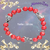 BRACELETS et COLLIER CHAKRA RACINE faits main - Véritables Perles Jasper Rouge Impérial - Atmos-Zen