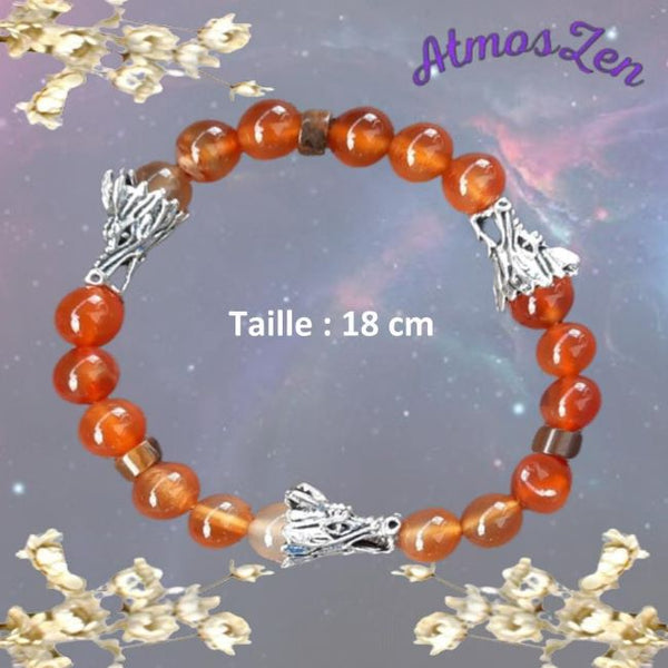 BRACELETS et COLLIER CHAKRA SACRE faits main - Véritables Perles Cornaline - Atmos-Zen