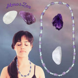 BRACELETS et COLLIER en PIERRE de LUNE et AMETHYSTE faits main - Atmos-Zen