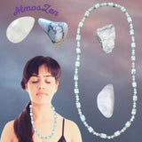 BRACELETS et COLLIER en PIERRE de LUNE et HOWLITE faits main - Atmos-Zen