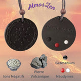 PENDENTIF ENERGIE QUANTIQUE et MAGNETIQUE en Ions Négatifs et Aimants Néodyme - Atmos-Zen